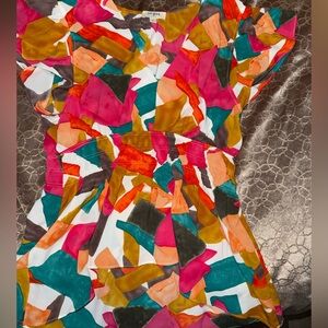 Colorful Abstract Print Dress
